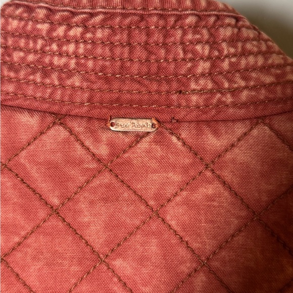 Free People SMALL Great Escape dolman jacket quilted reversible orange paisley - Picture 10 of 12